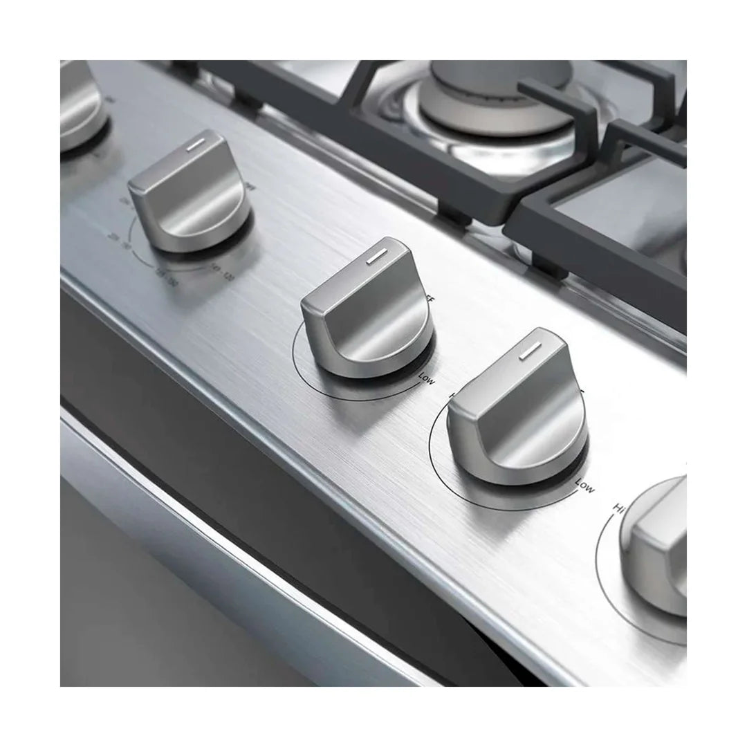 Estufa con Horno a Gas Whirlpool LWFR5200D de 30 Pulgadas con 6 Quemadores, Parrillas de Hierro Fundido y Horno EverClean