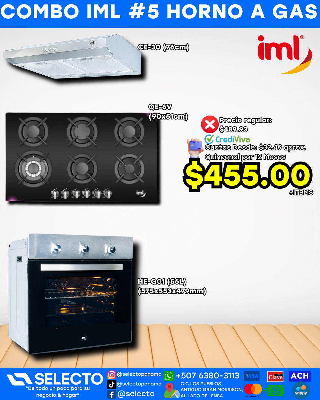 Combo IML #5 con Horno a Gas