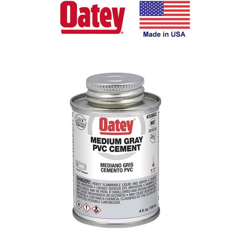 Pegamento Goma PVC Gris 1/4 Pinta Oatey 30883 Oatey