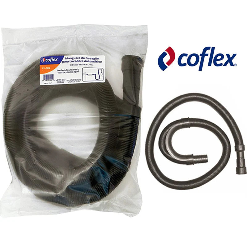 MANGUERA DE LAVADORA "COFLEX" DESAGUE 1.7 METROS TUBO DRENAJE PL-102 Coflex