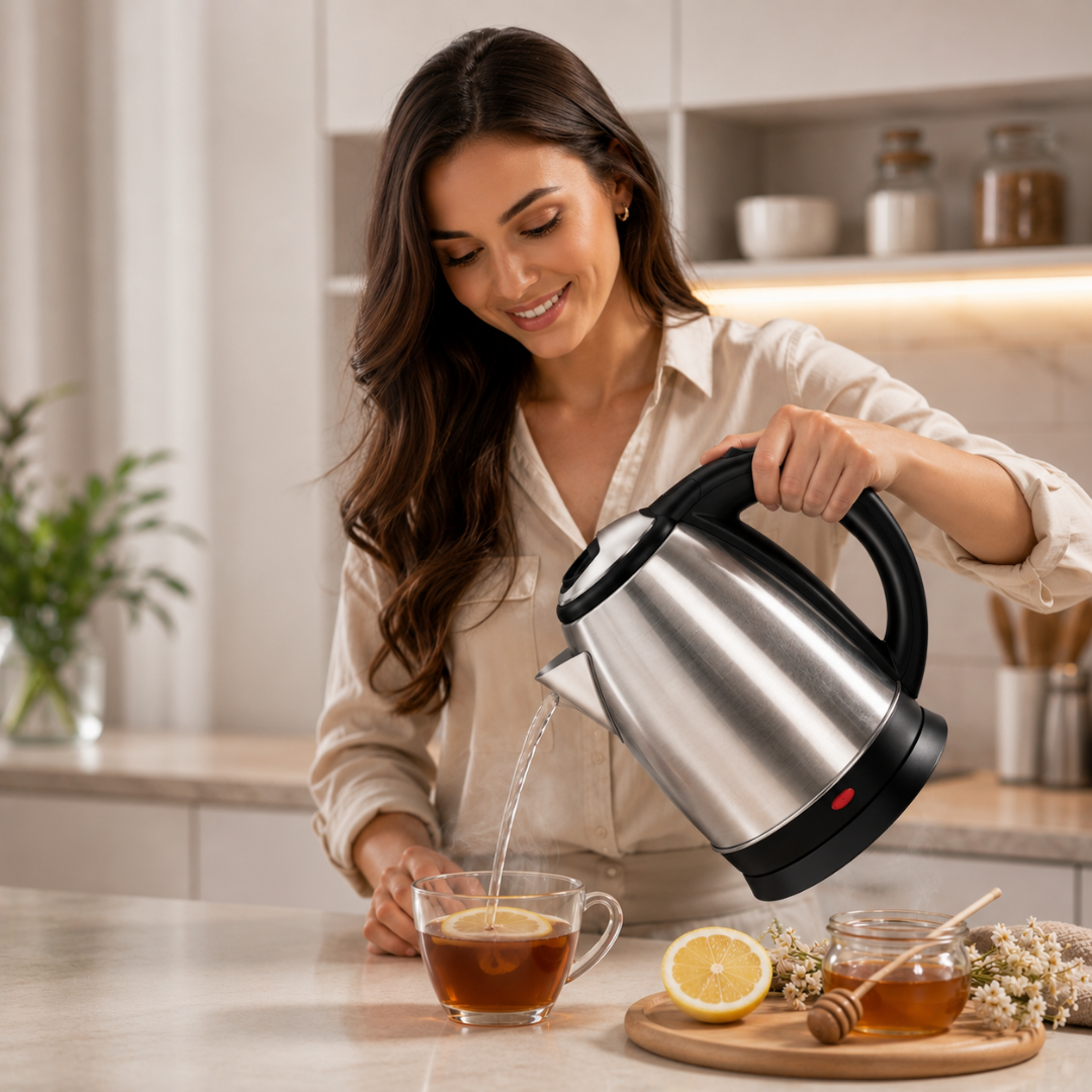 Hervidor Tetera Eléctrico de Acero Inoxidable 1.8 Litros 110V/60Hz | CY-1.8LSS