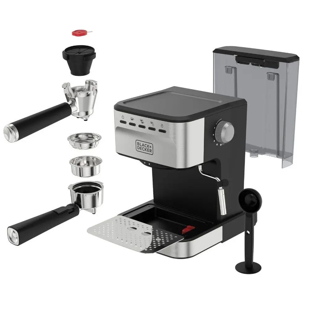 Cafetera Espresso y Capsula Nespresso 1.5L 20 Bares Black and Decker EM0312-0SDLA
