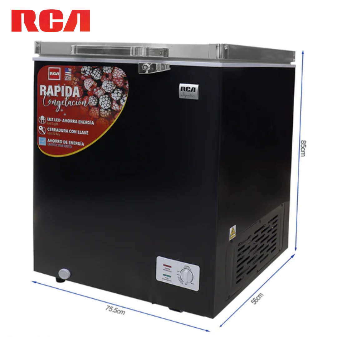 Congelador Horizontal Negro 5.0p3 RCA RCSF54DA