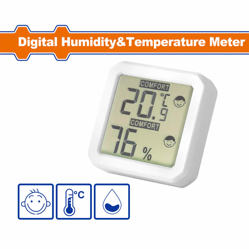 Medidor Digital De Humedad Y Temperatura. Temperatura Ambiente: -10℃~60℃ Humedad Ambiente: 0~100% Indicador Batería Baja. WTM1501