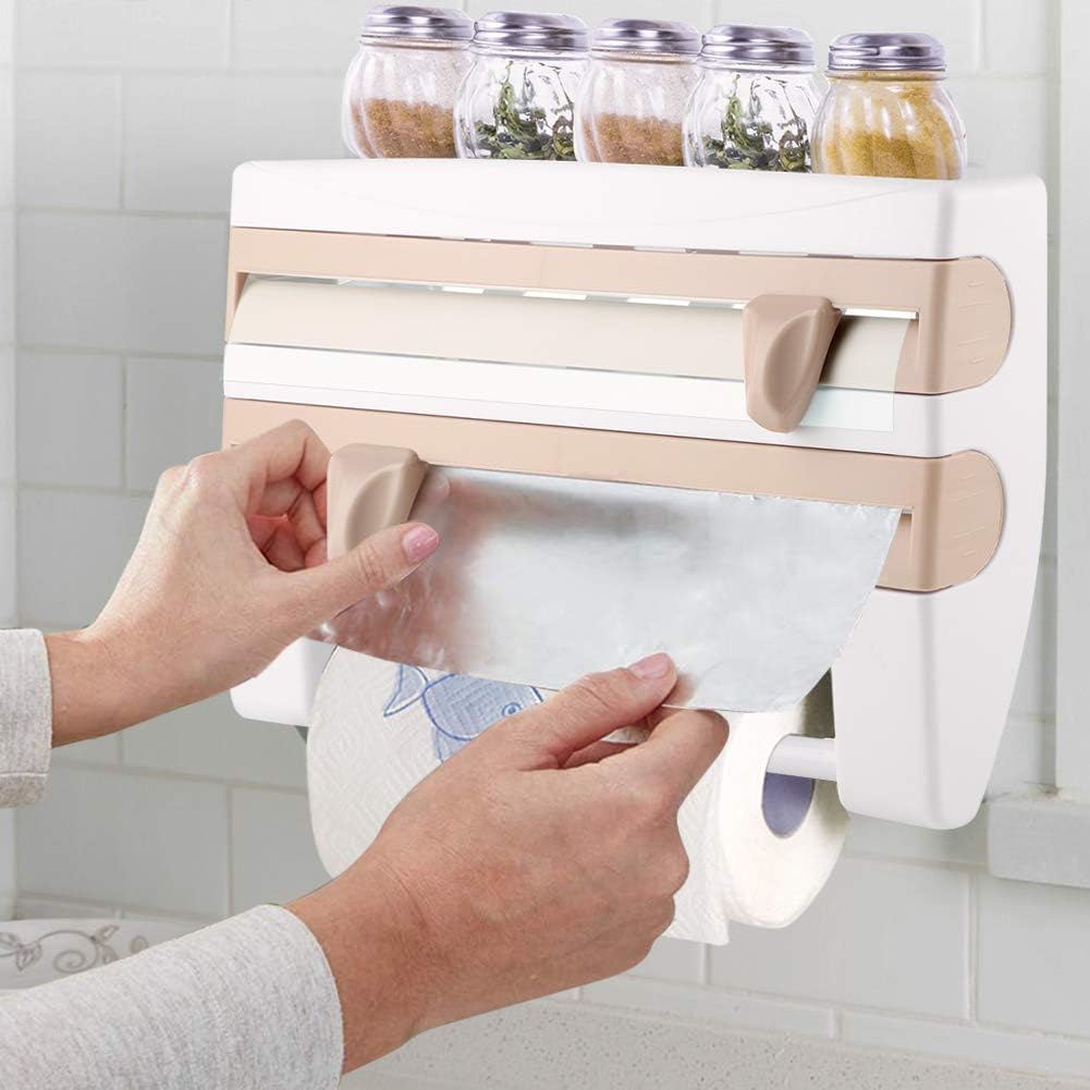 Porta Papel Toalla y Papel Aluminio para Pared Plástico FSK8761 Selecto