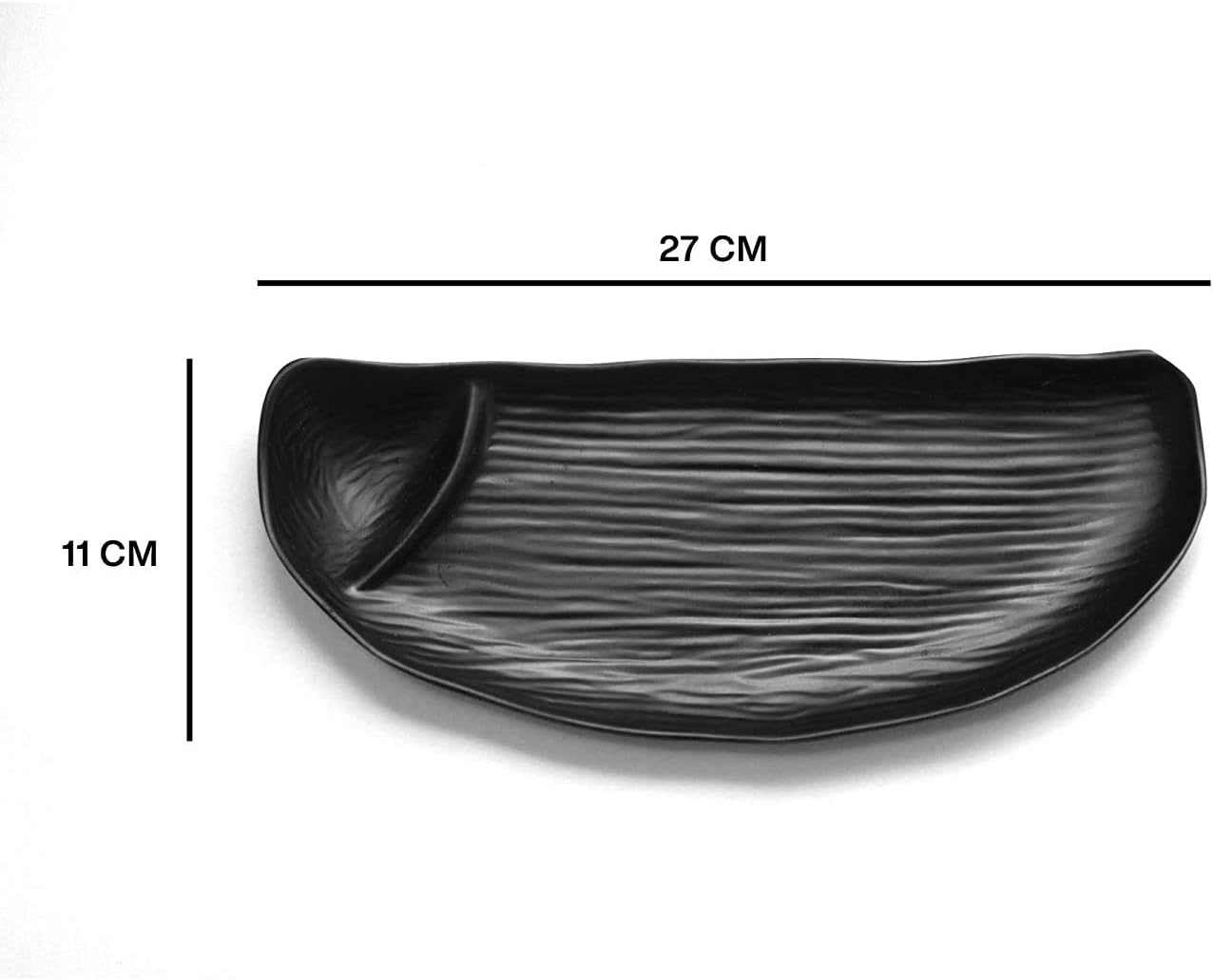 Plato de Melamina Color Negro 81433 Selecto