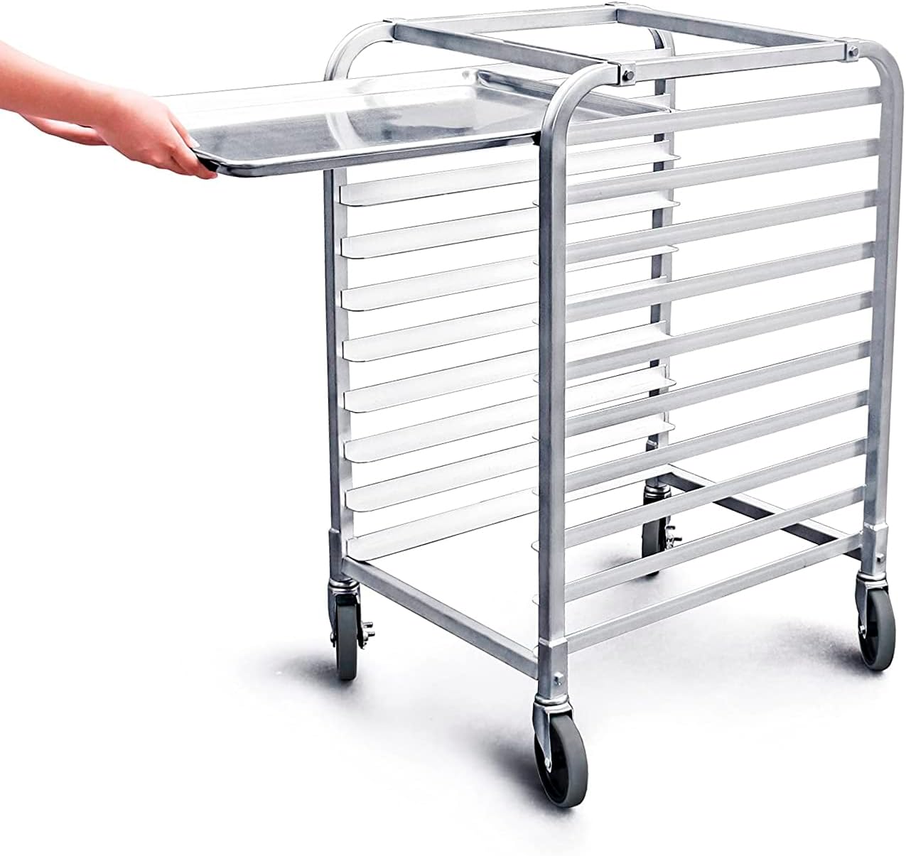 Carrito de Panadería 10 Niveles en Acero Inoxidable para Bandejas de 60x40cm 110102C Selecto