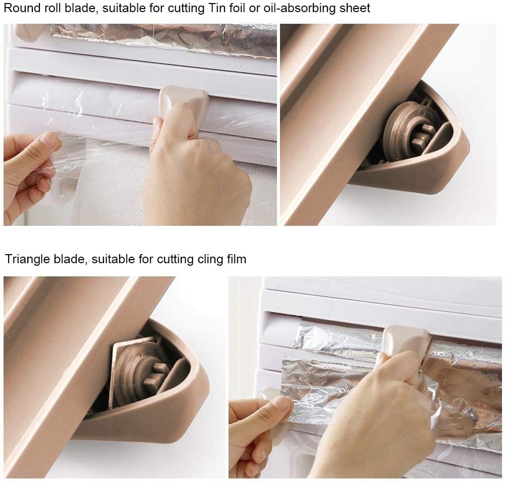 Porta Papel Toalla y Papel Aluminio para Pared Plástico FSK8761