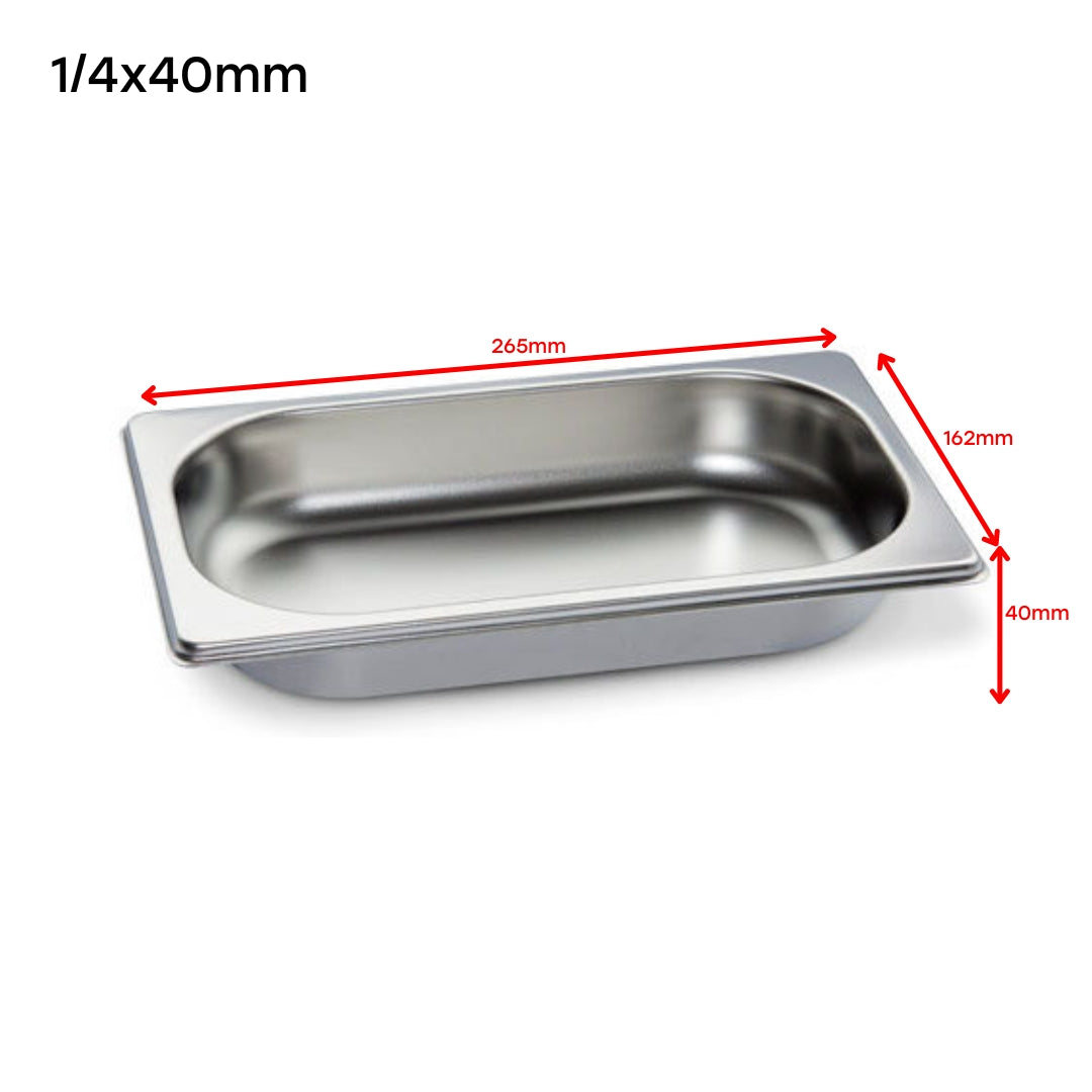 Bandeja GN Pan de Acero Inoxidable 1/4x40mm 265*162*40mm H5418 Selecto