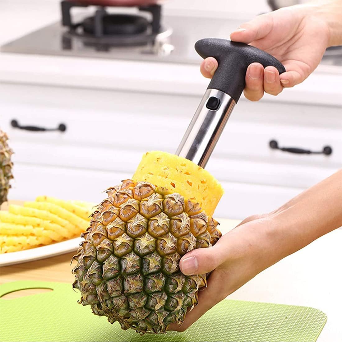 Cortador de Piña de Acero Inoxidable LHC-8588 Selecto