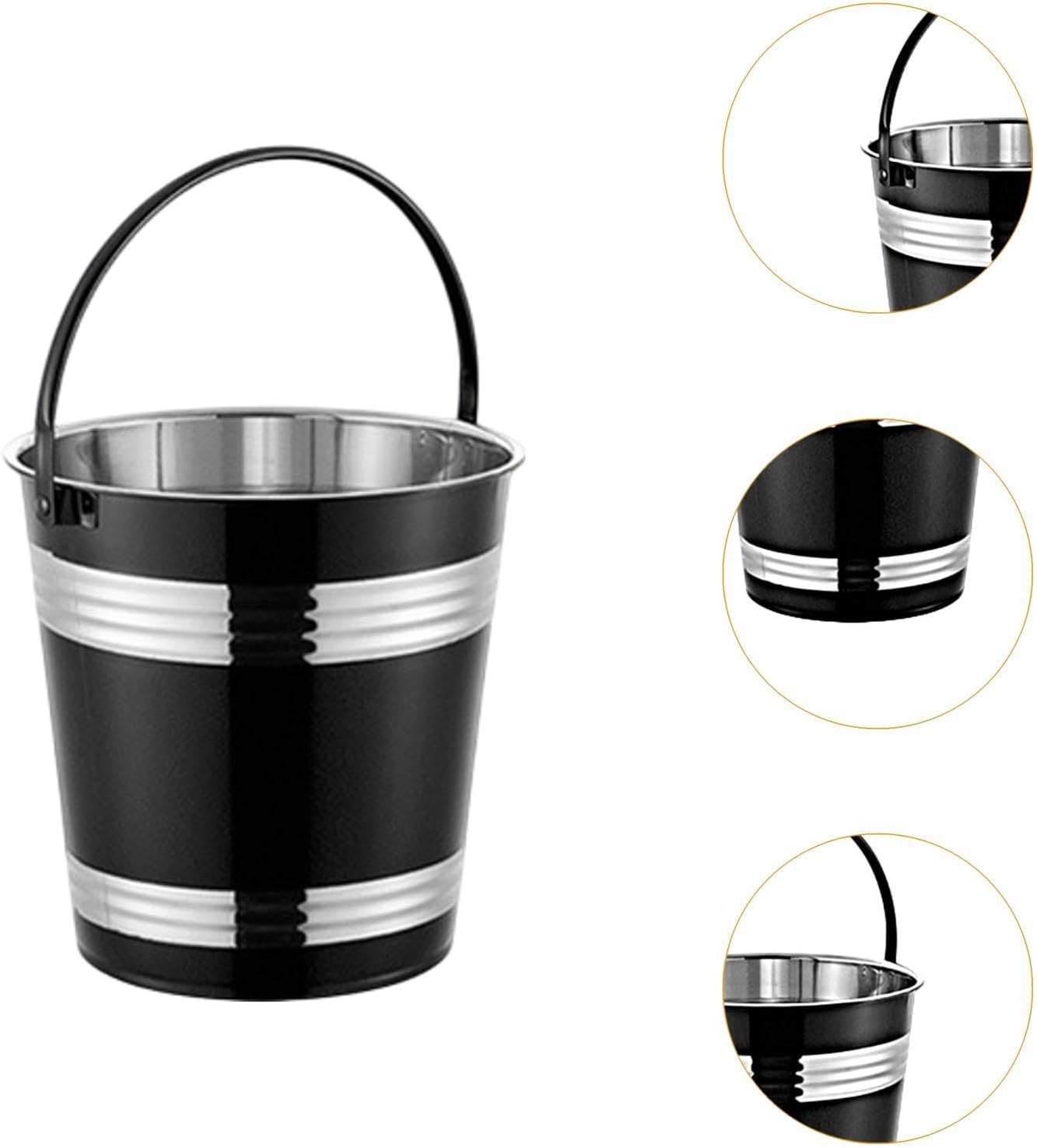 Cubeta de Hielo en Aluminio 20cm Negro 88797