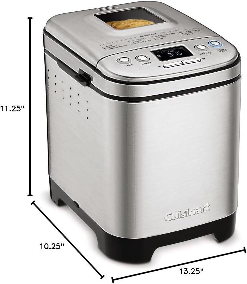 Máquina para Hacer Pan Compacta y Automática hasta 2Lb Cuisinart CBK-110P1
