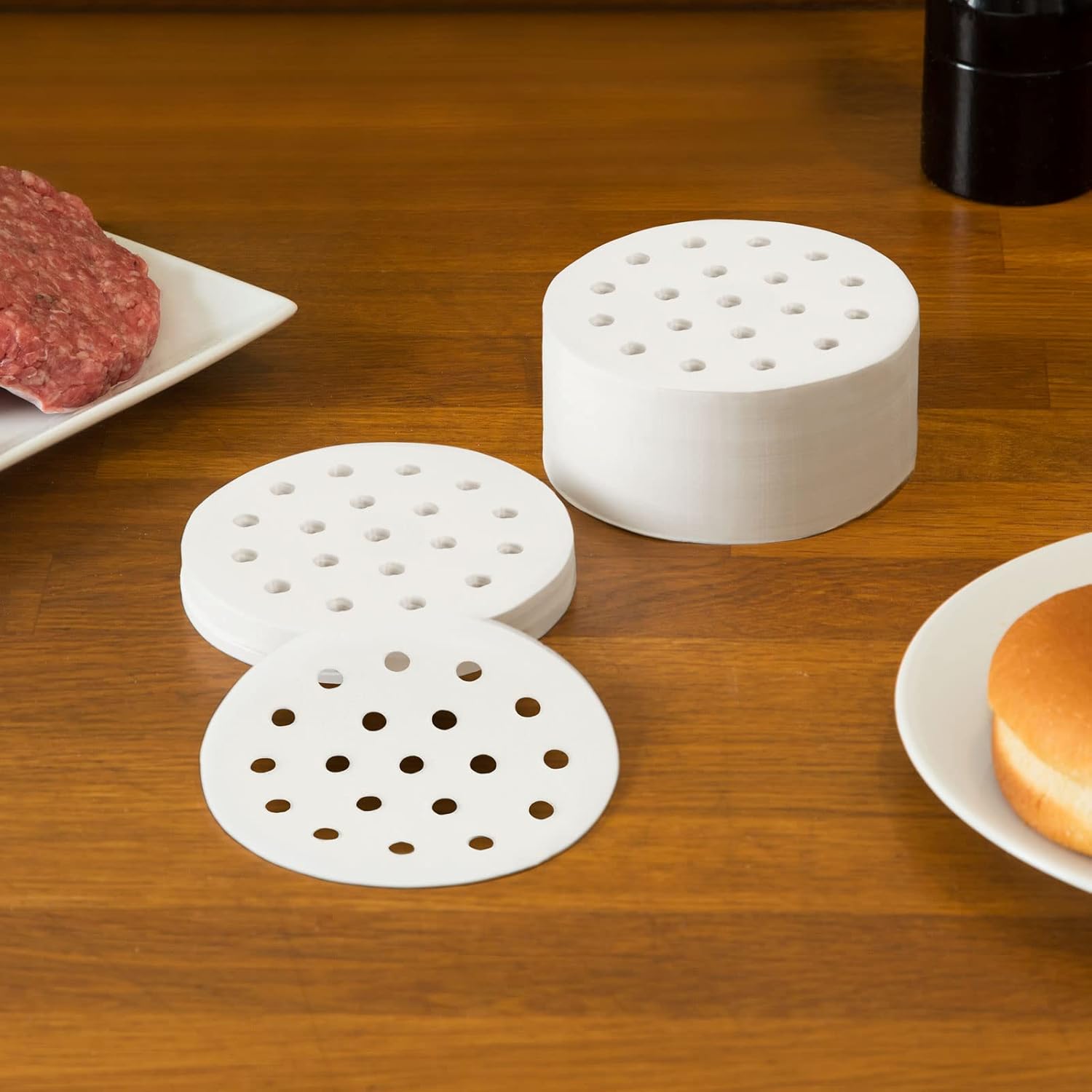 Papel Antiadherente para Prensas de Hamburguesas Paquetes de 400und 10cm a 15cm PH-100 / PH-1300 / PH-150 Filtro. Selecto