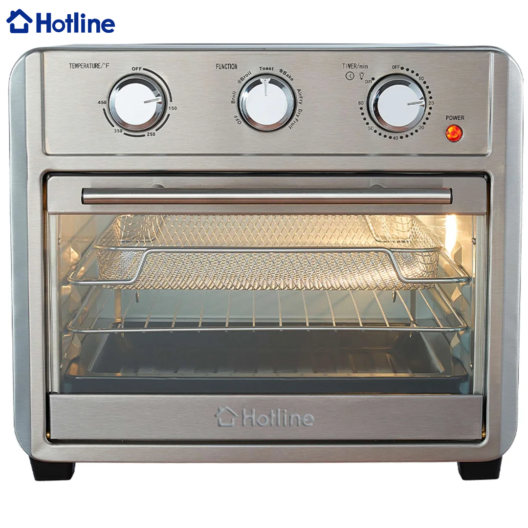 Horno con Freidora de Aire 1700W 22 Litros 6 en 1 Hotline HLAO22SS Hotline