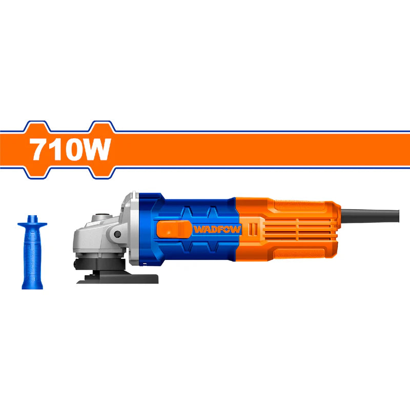 Esmeriladora Angular 4-1/2" 710W. 110-120V ~ 50/60Hz. 12000Rpm. No Incluye Disco. Flexible Wadfow UWAG15761 WADFOW