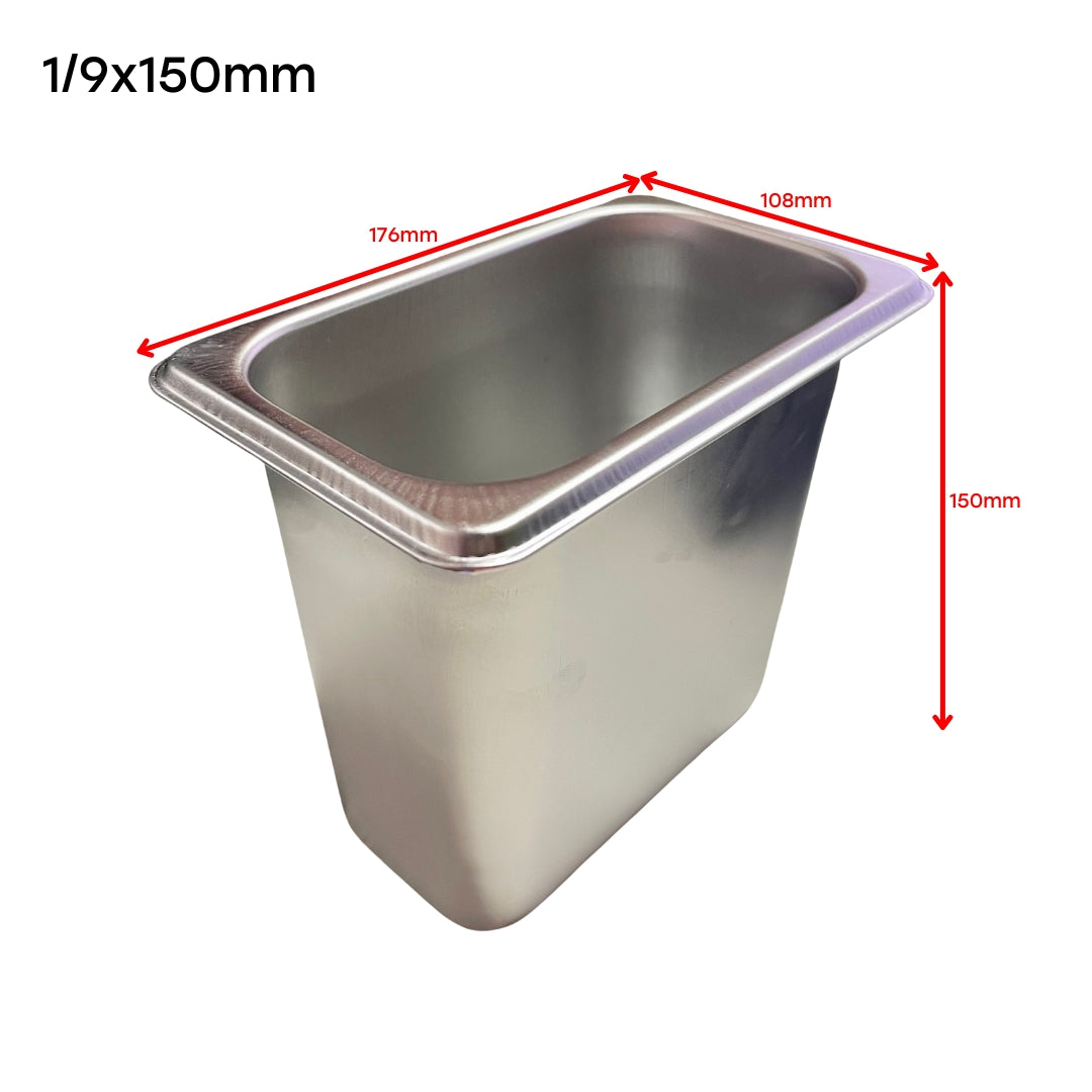 Bandeja GN Pan de Acero Inoxidable 1/9x150mm 176*108*150mm H5429 Selecto
