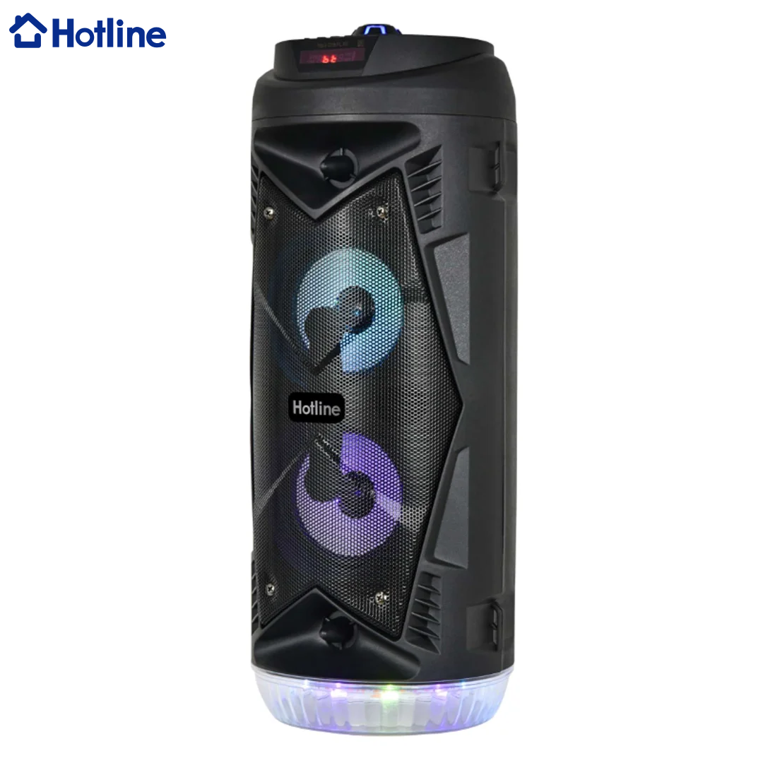 Bocina con Bluetooth y Micrófono con Control Remoto 10W 2x4" Hotline HLBS4213
