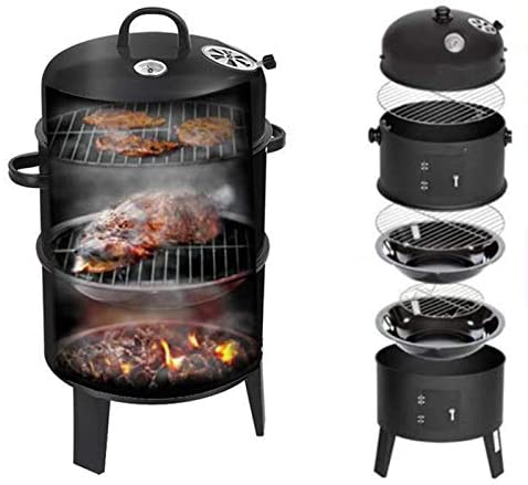 Barbacoa Ahumadora Cilindrica Portatil Parrillera PEZ191 Selecto