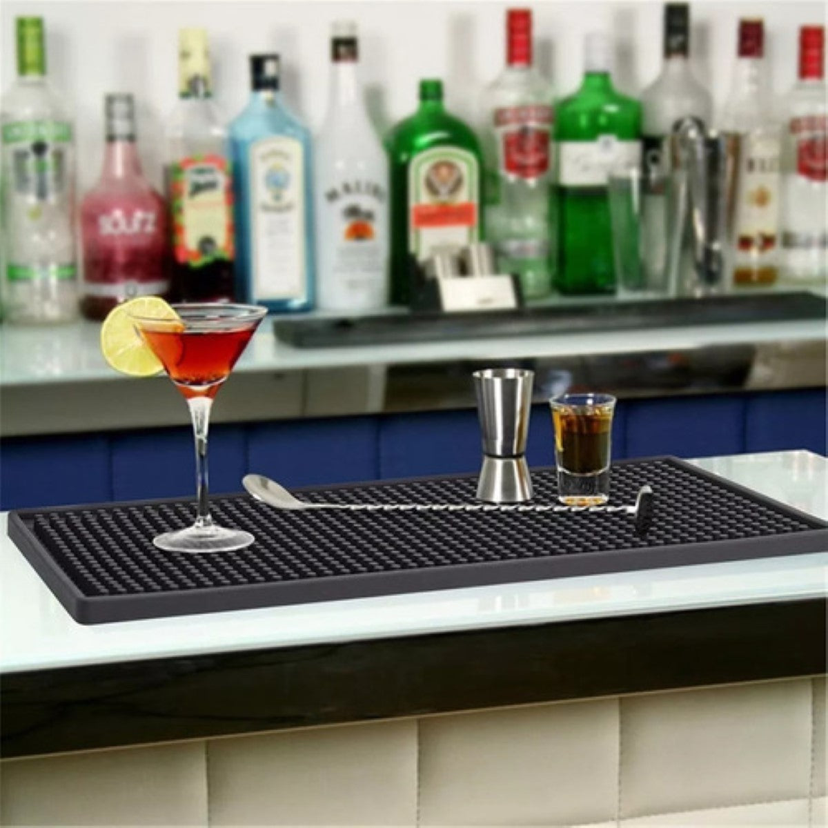 Tapete para Bar de PVC Negro 60x15cm HVB308 Selecto