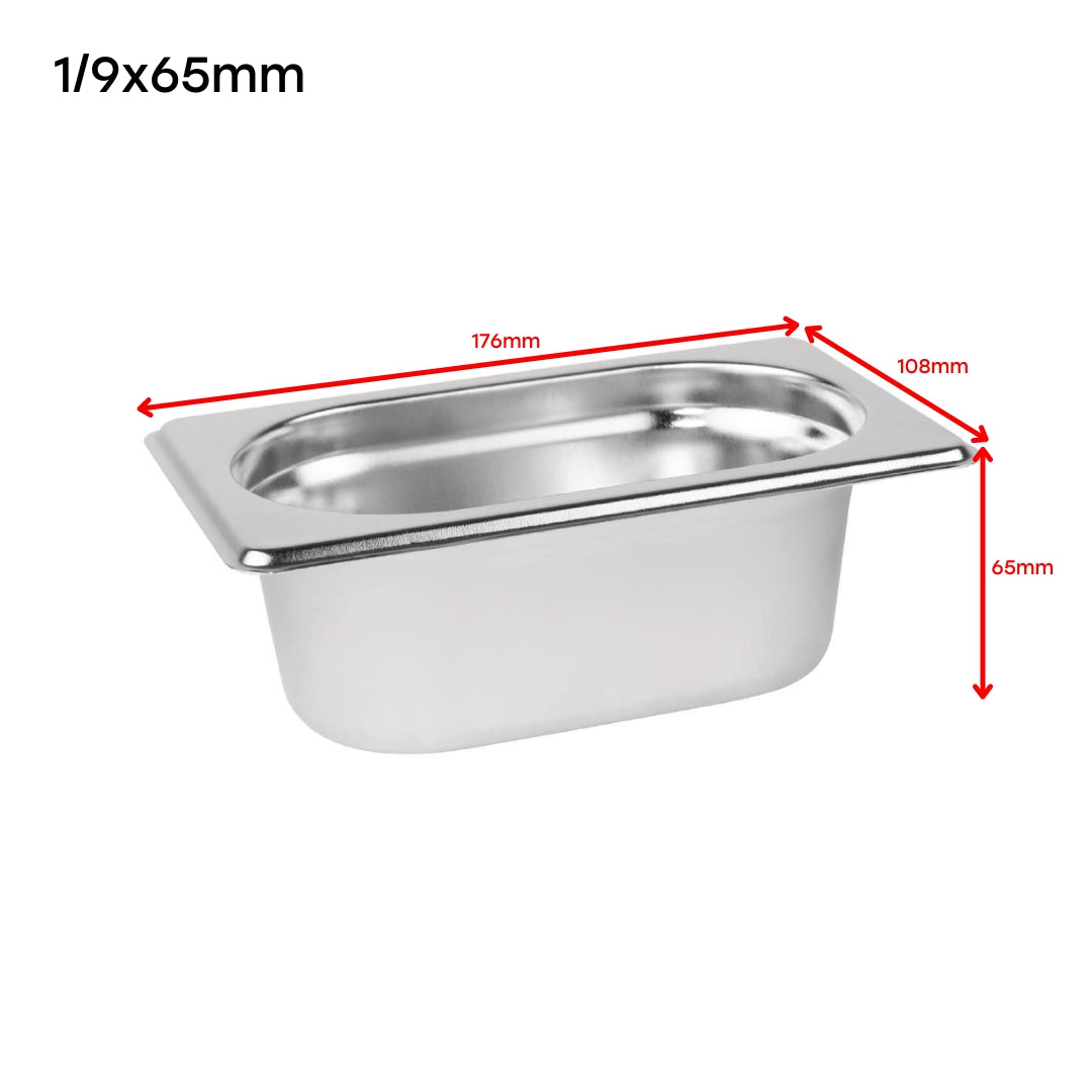 Bandeja GN Pan de Acero Inoxidable 1/9x65mm 176*108*65mm H5427 Selecto