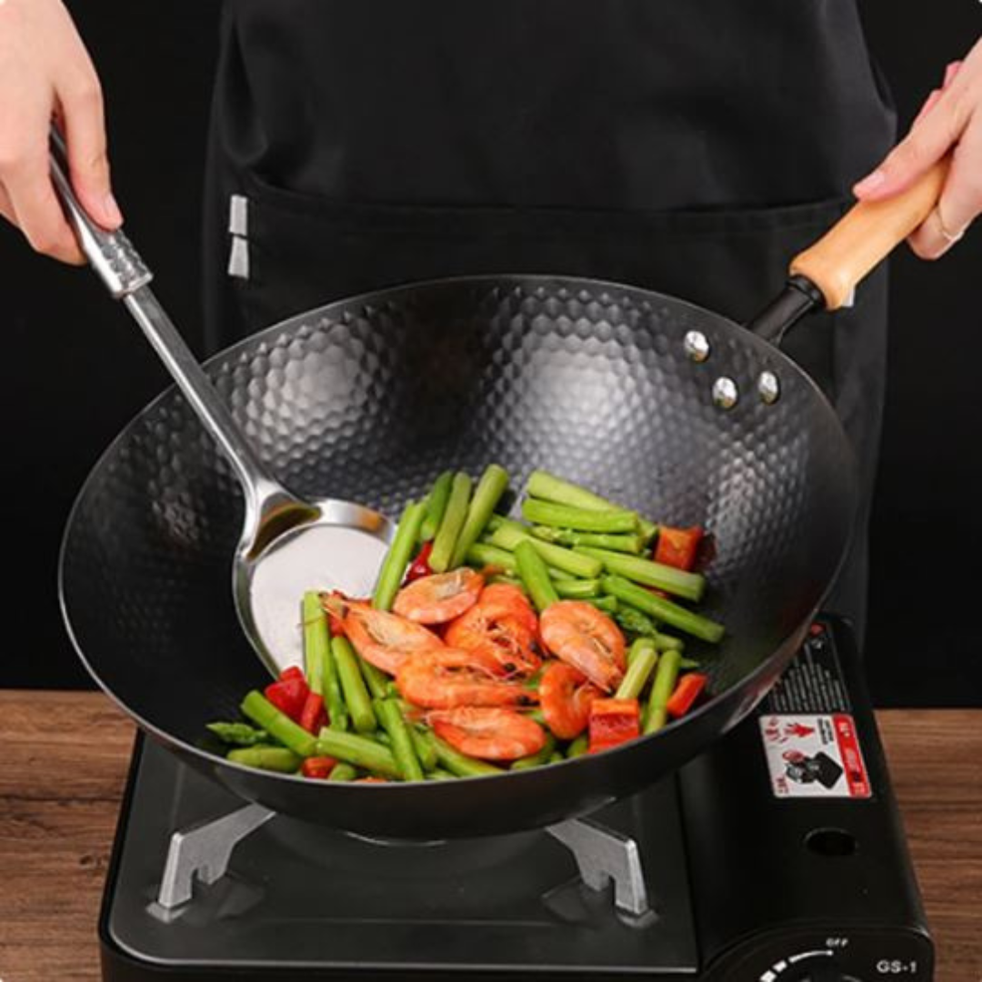 Sartén Wok de Acero con Mango de Madera 34cm TE34-D150 Selecto