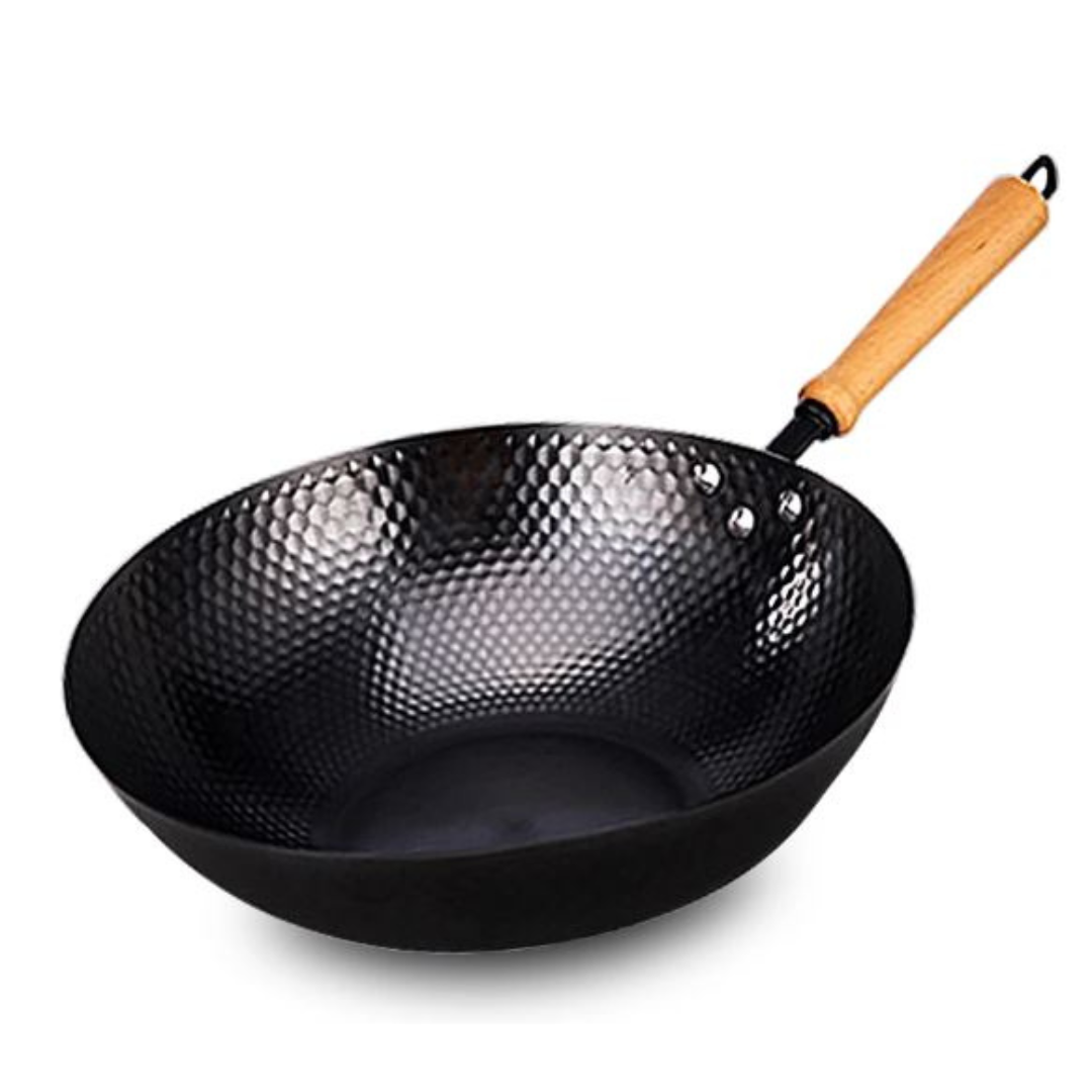 Sartén Wok de Acero con Mango de Madera 34cm TE34-D150 Selecto