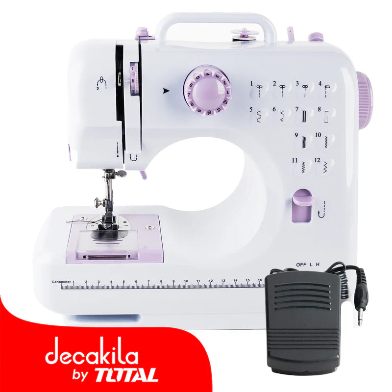 Maquina De Coser 12 Patrones Puntadas Integradas. Usa 4 Baterias AA. Decakila KUTT031W DECAKILA