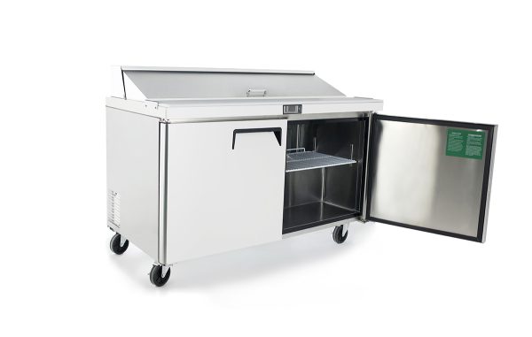 (PP) Mesa Estándar Sandwichera Refrigerada 60"/153cm 2 Puertas Acero Inoxidable Atosa MSF8303GR Salad prep. Sandwich.