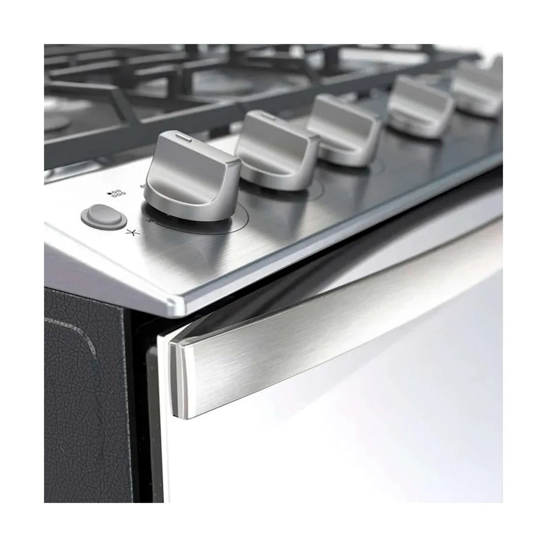 Estufa con Horno a Gas Whirlpool LWFR5200D de 30 Pulgadas con 6 Quemadores, Parrillas de Hierro Fundido y Horno EverClean