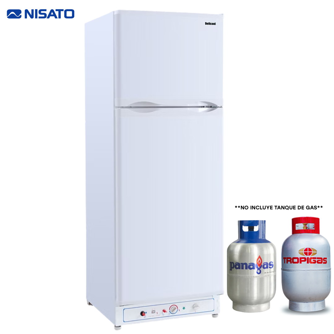 Refrigeradora a Gas 7.5p3/200L Blanco Nisato NRFA-250CD NISATO
