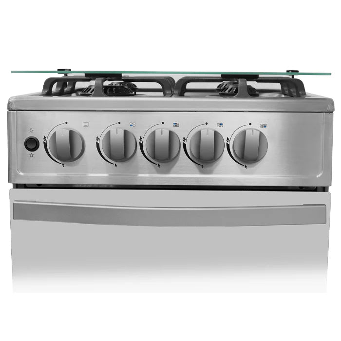 Estufa con Horno de 20" 4 Quemadores en Acero Inoxidable Nisato NE-2064TELAF