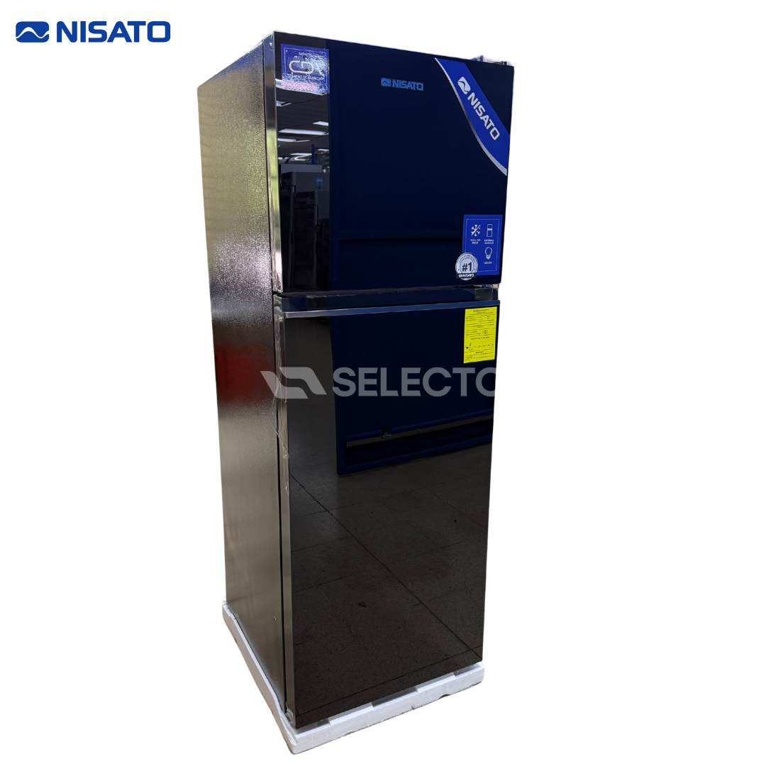 Refrigeradora de Vidrio Negro No Frost 12.4P3/345L Nisato NRF-377GSNNLM NISATO