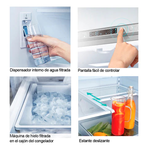 Refrigeradora French Door 26p3 en Acero Inoxidable Inverter Hisense HRF266N6CSE HISENSE