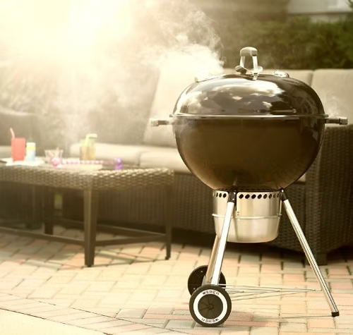 Asador a Carbón Original Kettle Premium 22" Negro Weber 14401001 BBQ. Weber