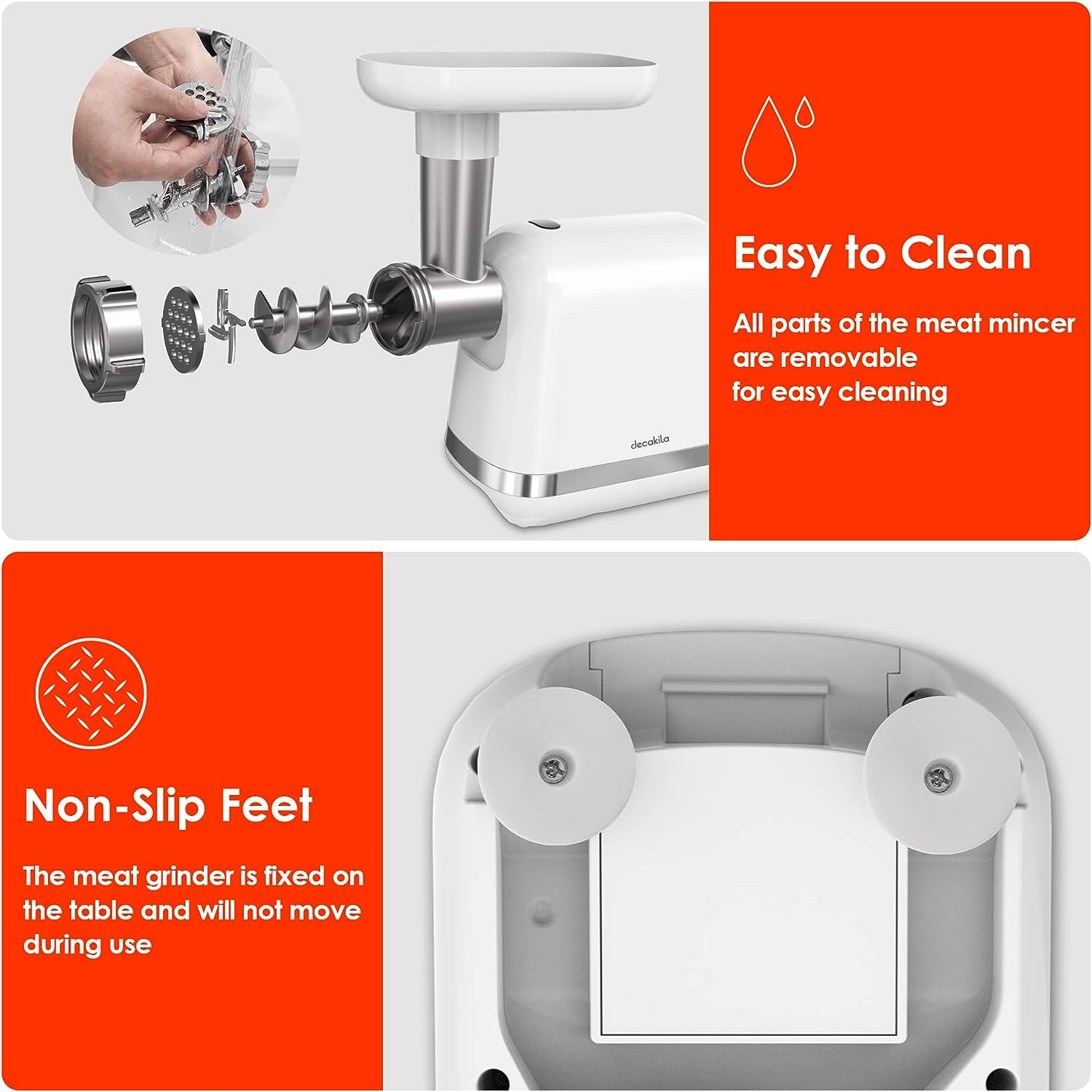Máquina de Moler Carne Eléctrica 300W Decakila KUMG004W DECAKILA