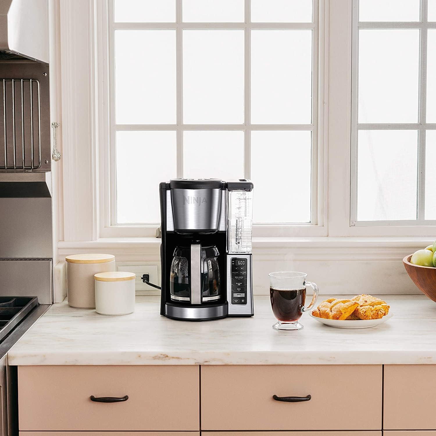 Cafetera Programable de 12 Tazas de Acero Inoxidable Ninja CE250 NINJA