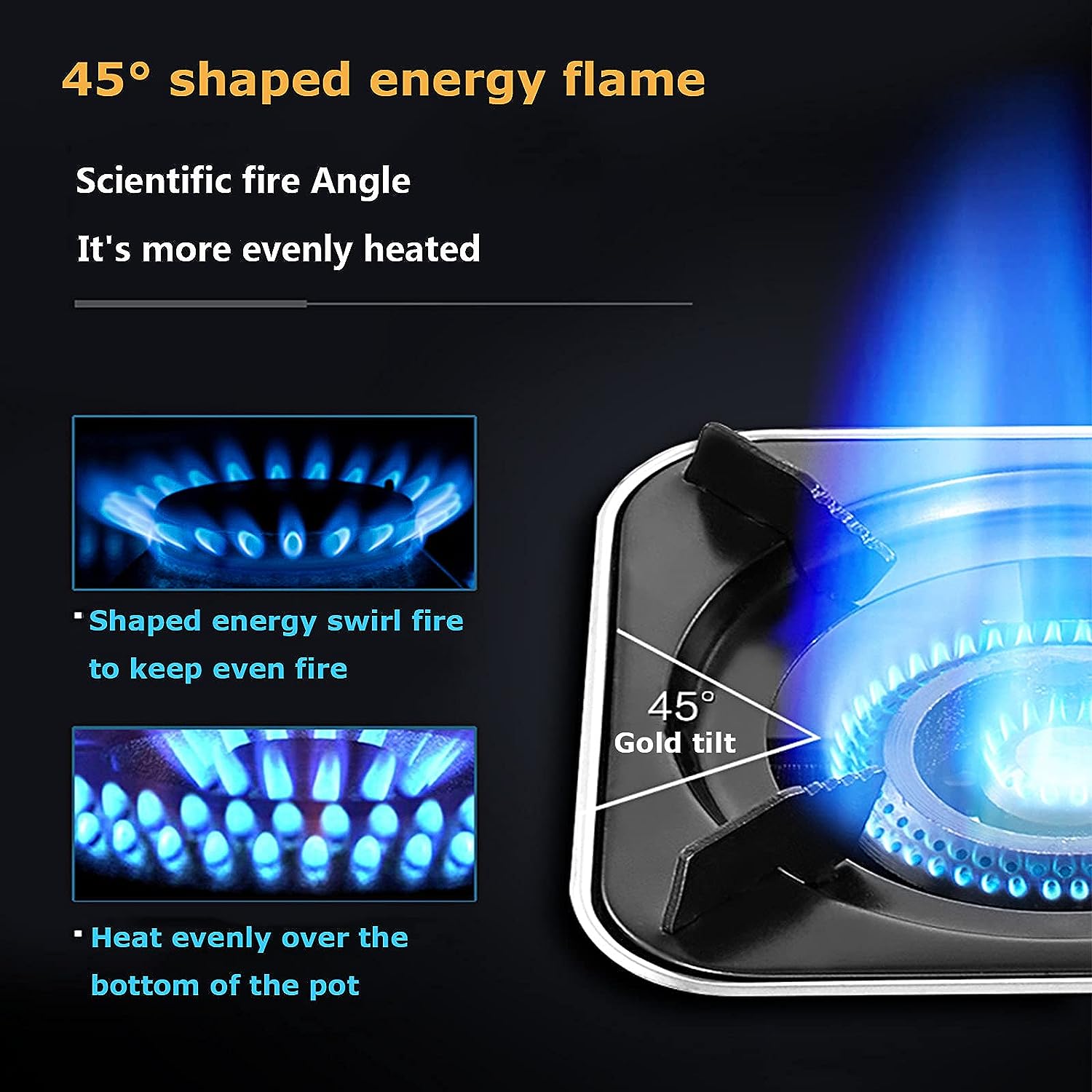 Estufa de Acero Inoxidable para Mesa de 4 Quemadores K-SS4030s