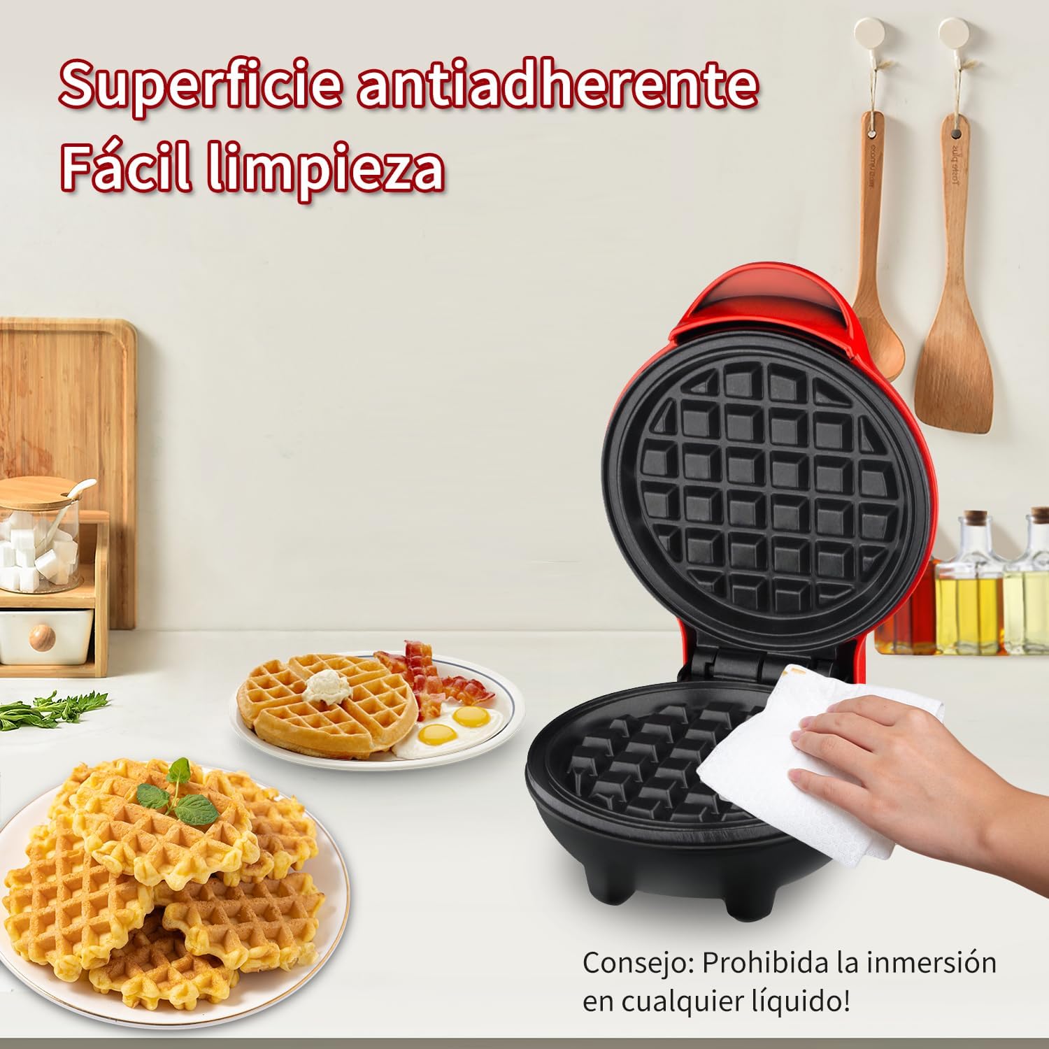Mini Waflera Eléctrica 550W Lotus LT-9847 Waffle. Wafflera. LOTUS
