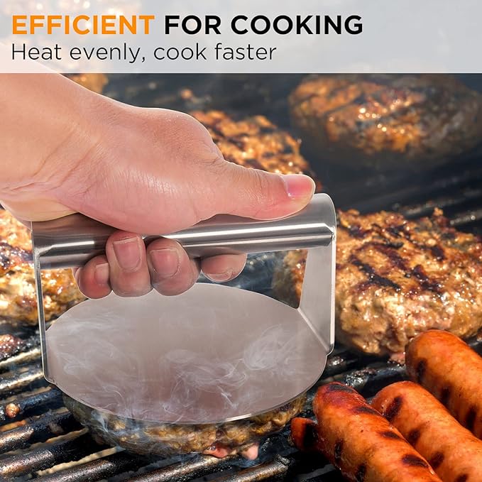 Prensa de Acero Inoxidable con Agarre 14cm