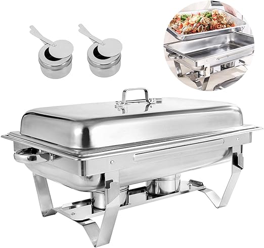 Chafing Dish Rectangular de Acero Inoxidable 11 Litros CHAF-11