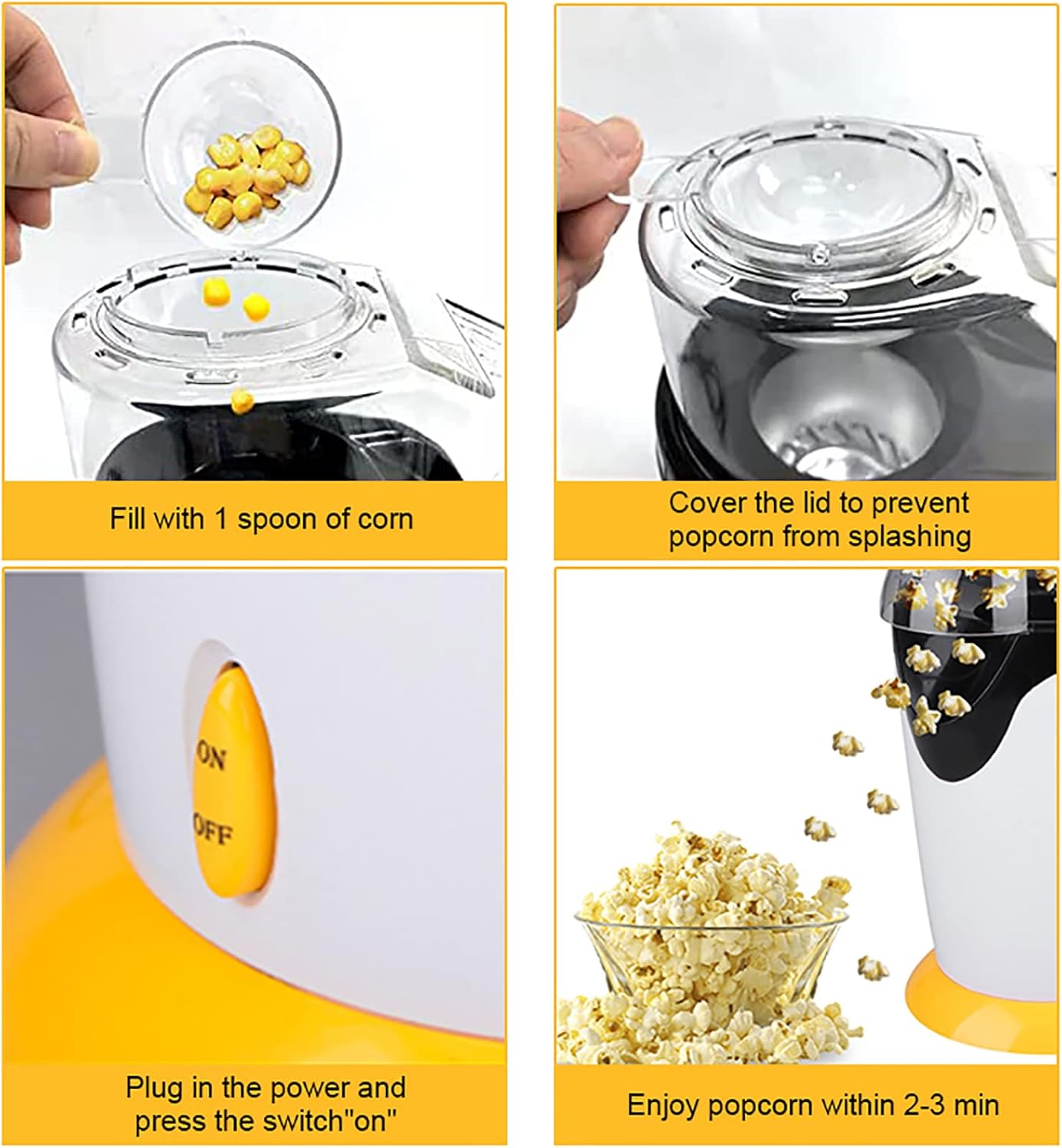 Mini Máquina de Popcorn Universal Royal IU-288 Millo. Palomita de Maíz