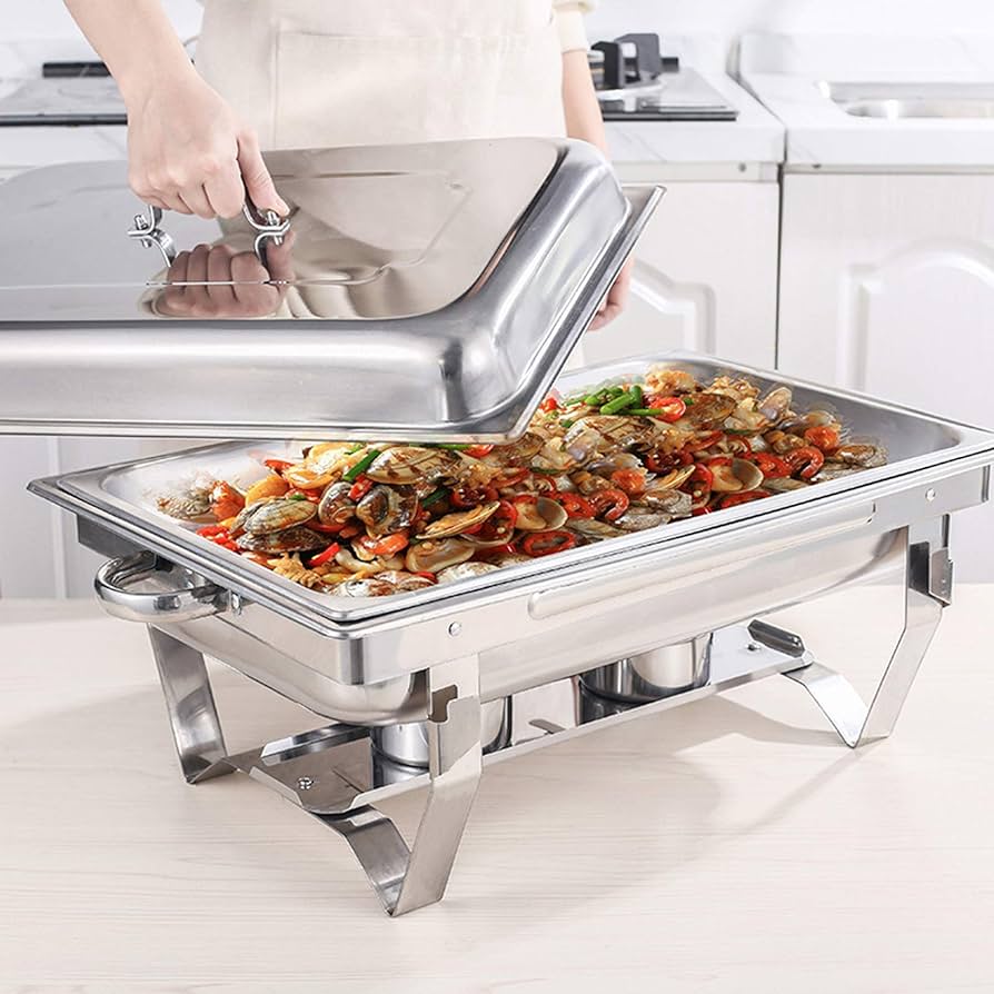 Chafing Dish Rectangular de Acero Inoxidable 11 Litros CHAF-11