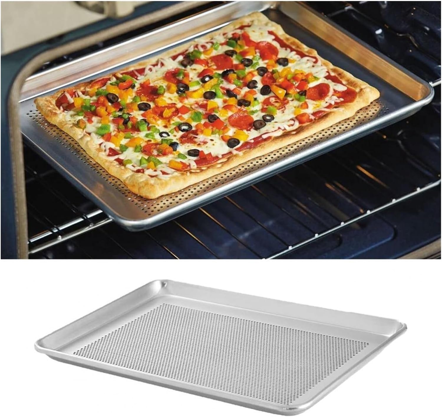 Bandeja de Aluminio Perforado 60x40x3cm 85418 Selecto