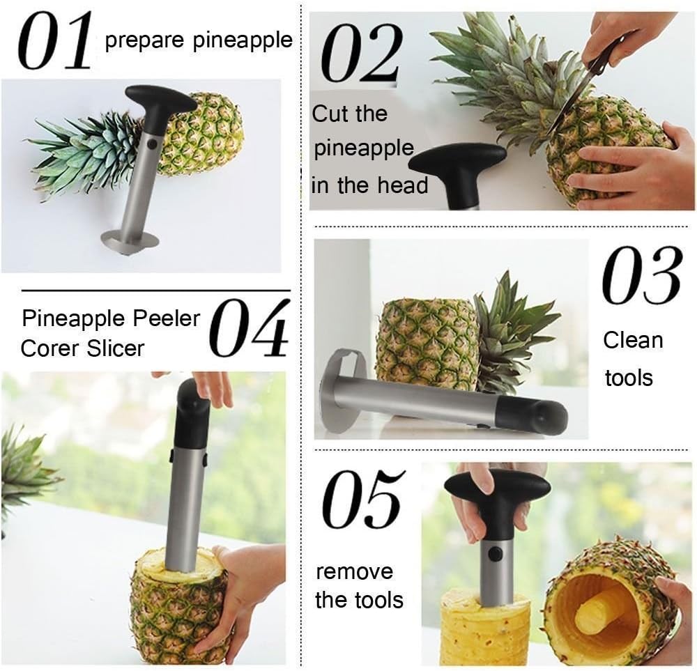 Cortador de Piña de Acero Inoxidable LHC-8588 Selecto