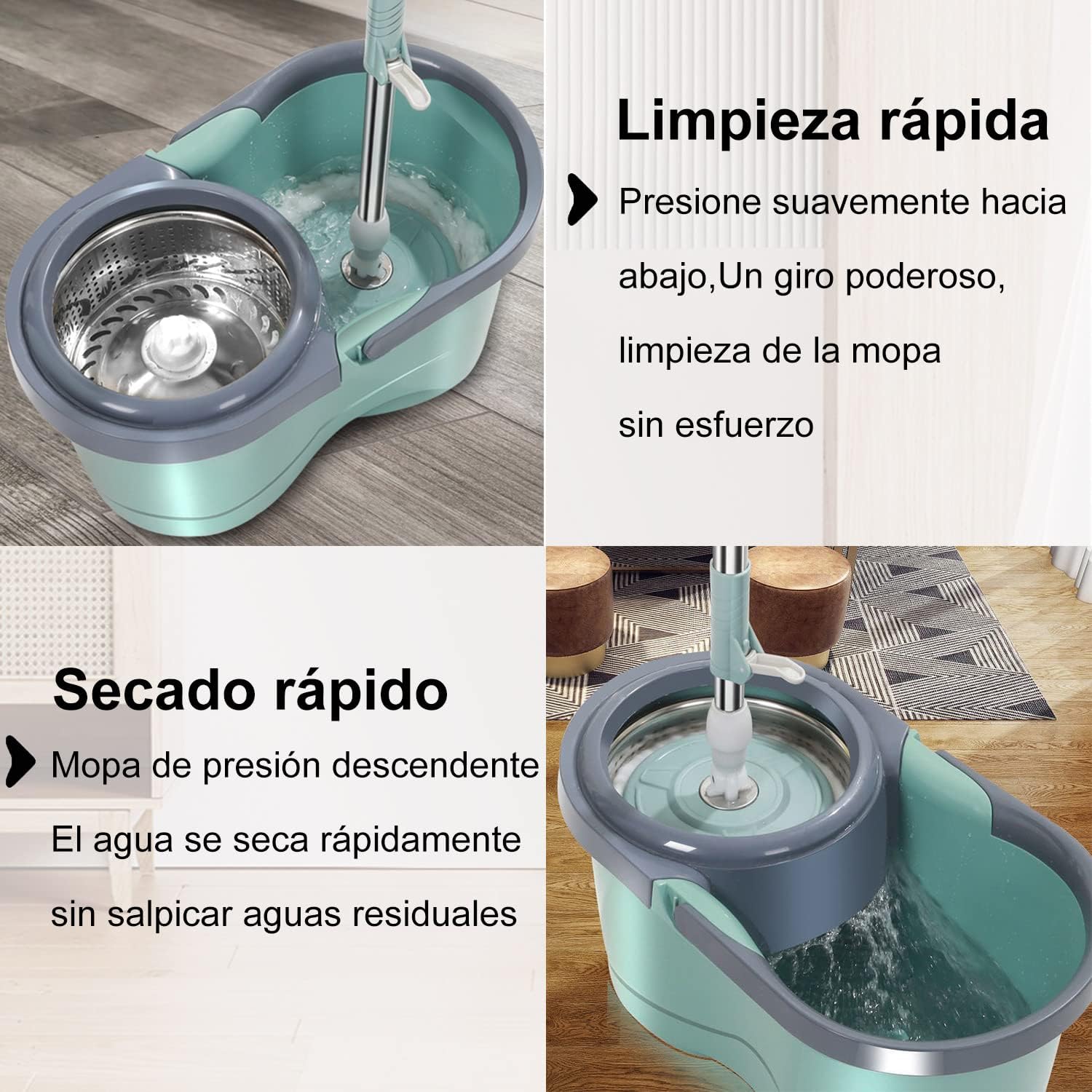 Trapeador Giratorio 360° con Tina 34845-1 Selecto