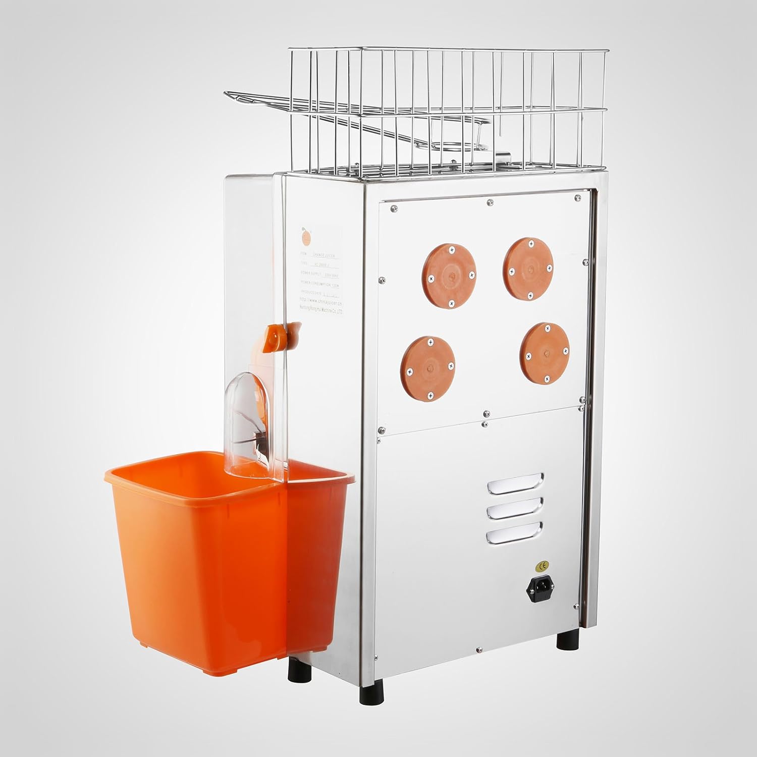 Exprimidor de Cítricos Automático Industrial 110/60Hz 120W 2000E-2 Naranja. Jugo. Selecto