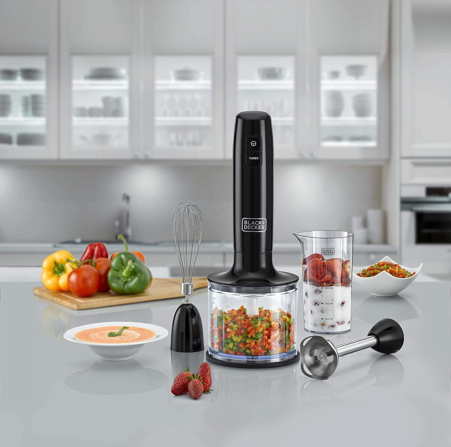 Batidora de Inmersión 3 en 1 Black and Decker HB2800B