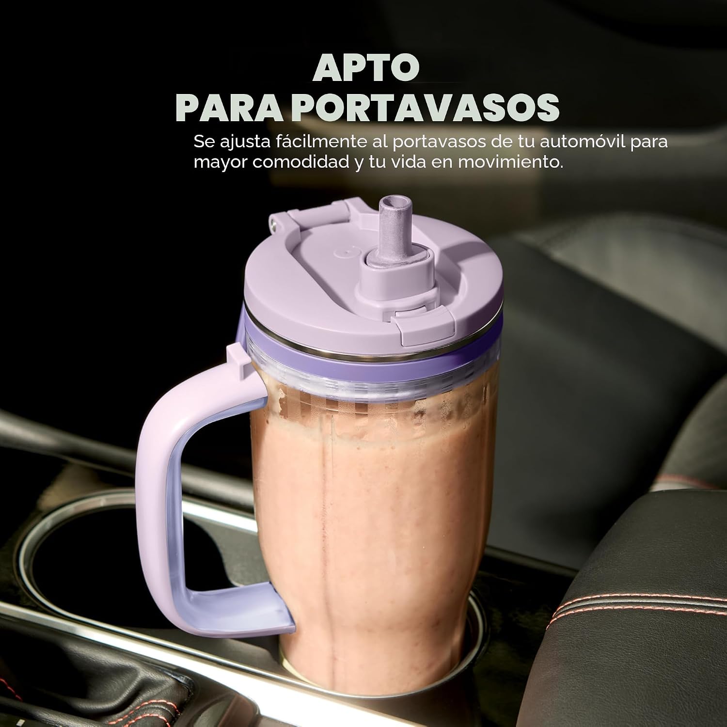 (LLEGANDO 10 DE AGOSTO) Licuadora Personal Ninja BlendBOSS DB351PR 1100W con Vaso Portátil de 710 ml, Auto-iQ® y Trituradora de Hielo | Color Lavender Lemonade