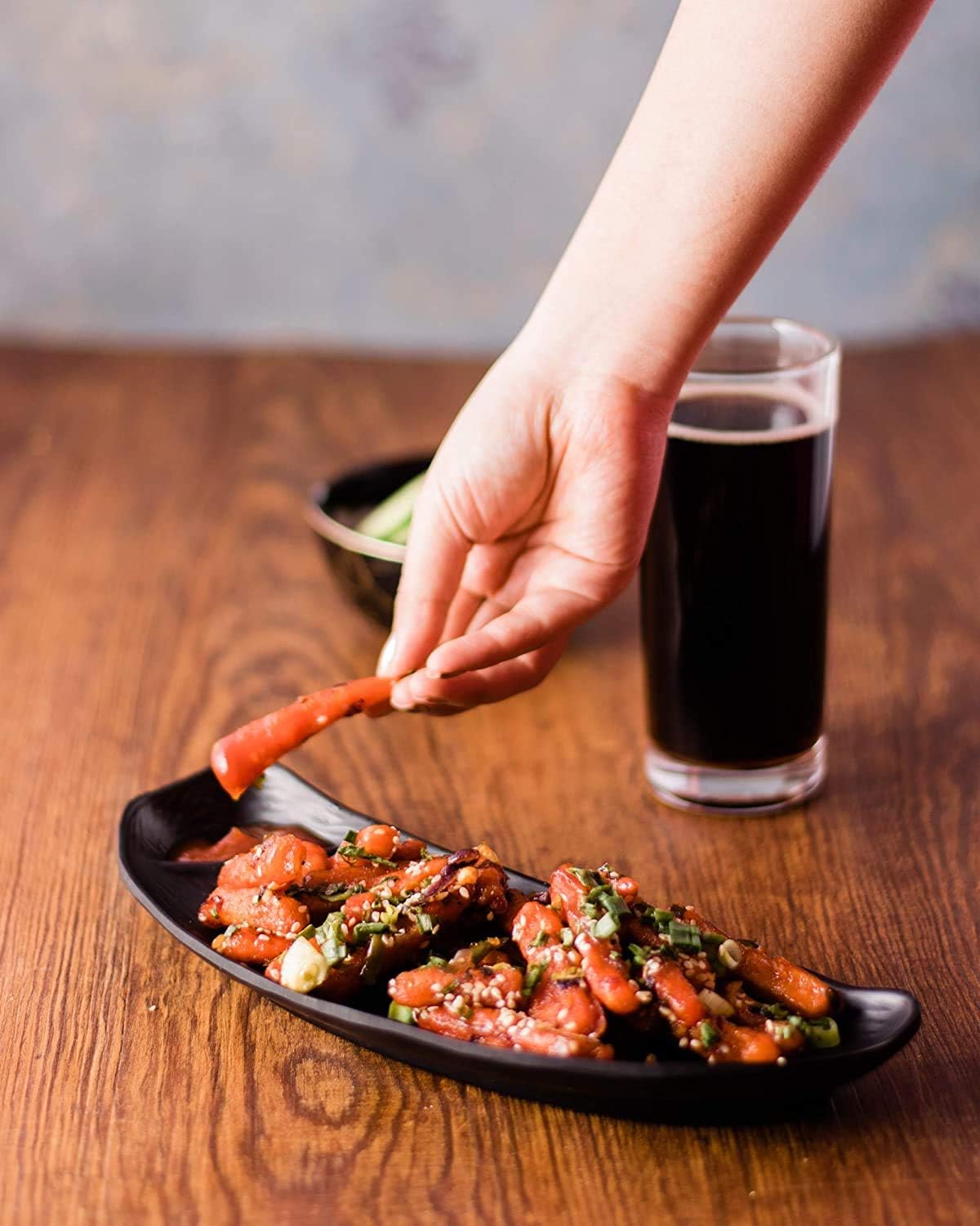 Plato de Melamina Color Negro 81433 Selecto