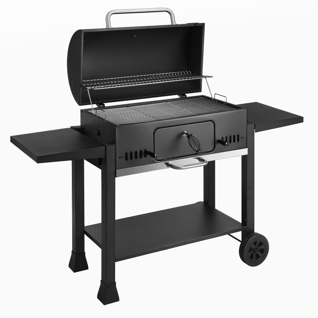Asador de Carbón Metal Negro 151.5x104.5x61.5cm NS391021 BBQ. Barbacoa. Selecto